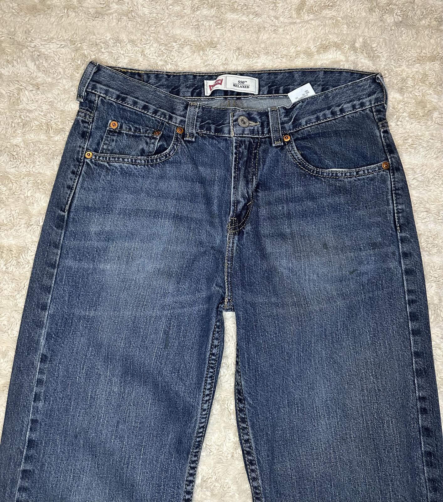 Levi's 550 Relaxed Fit medium wash straight leg denim jeans Size 18Reg 29x29