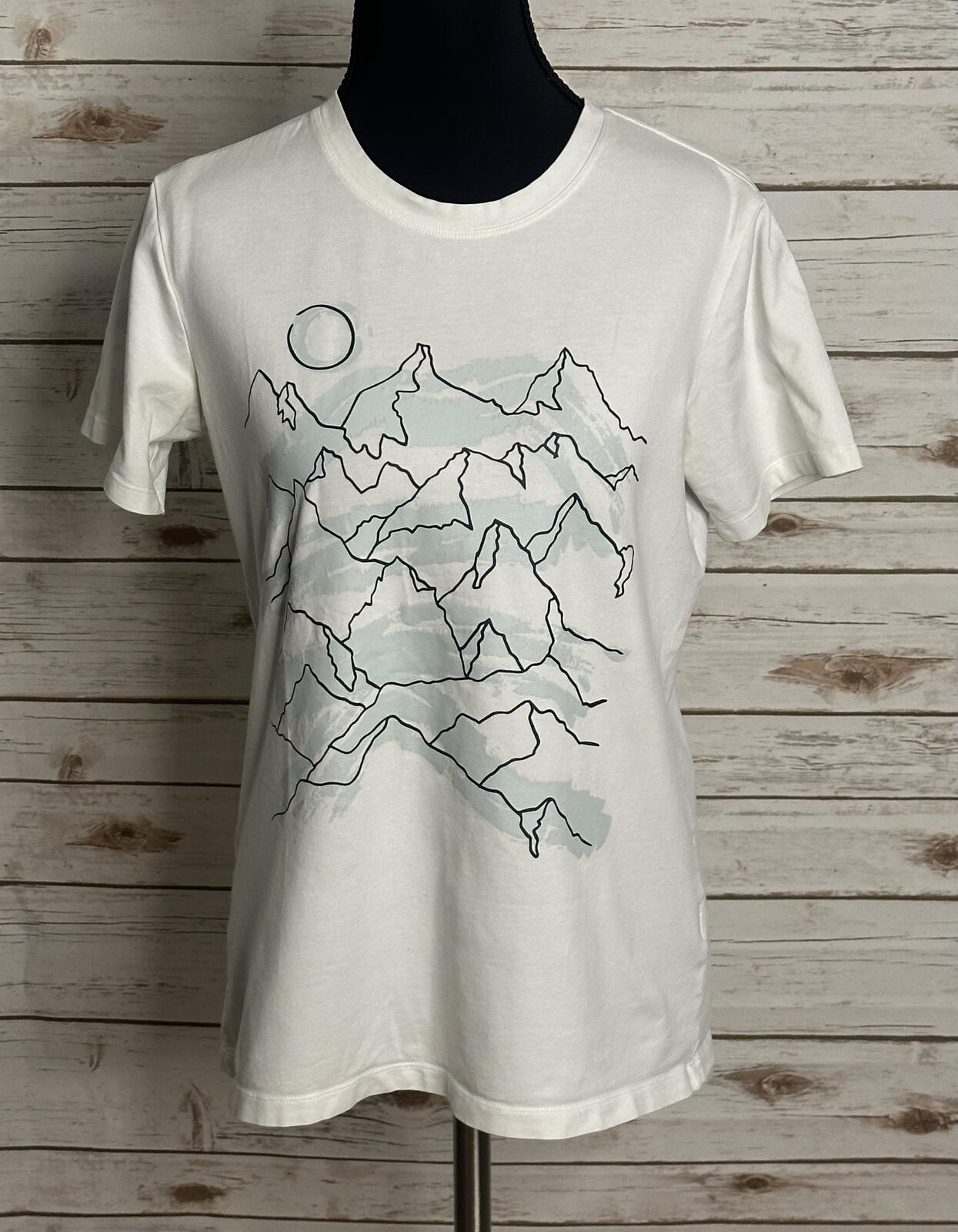 Arc'teryx Women's white mountain graphic short sleeve t-shirt Small gorpcore