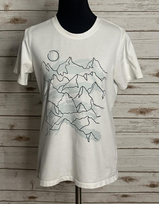 Arc'teryx Women's white mountain graphic short sleeve t-shirt Small gorpcore