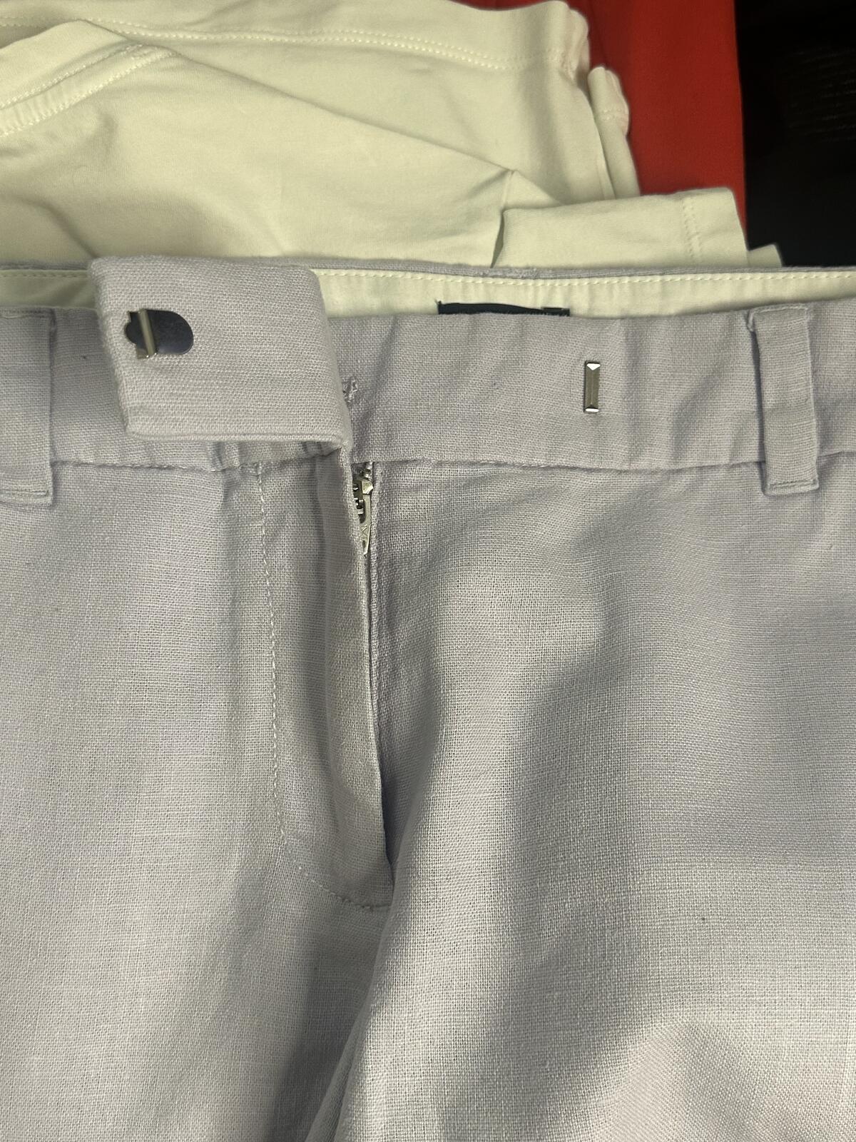 J.Crew lilac linen-cotton scalloped hem shorts Size 4 classic preppy tailored