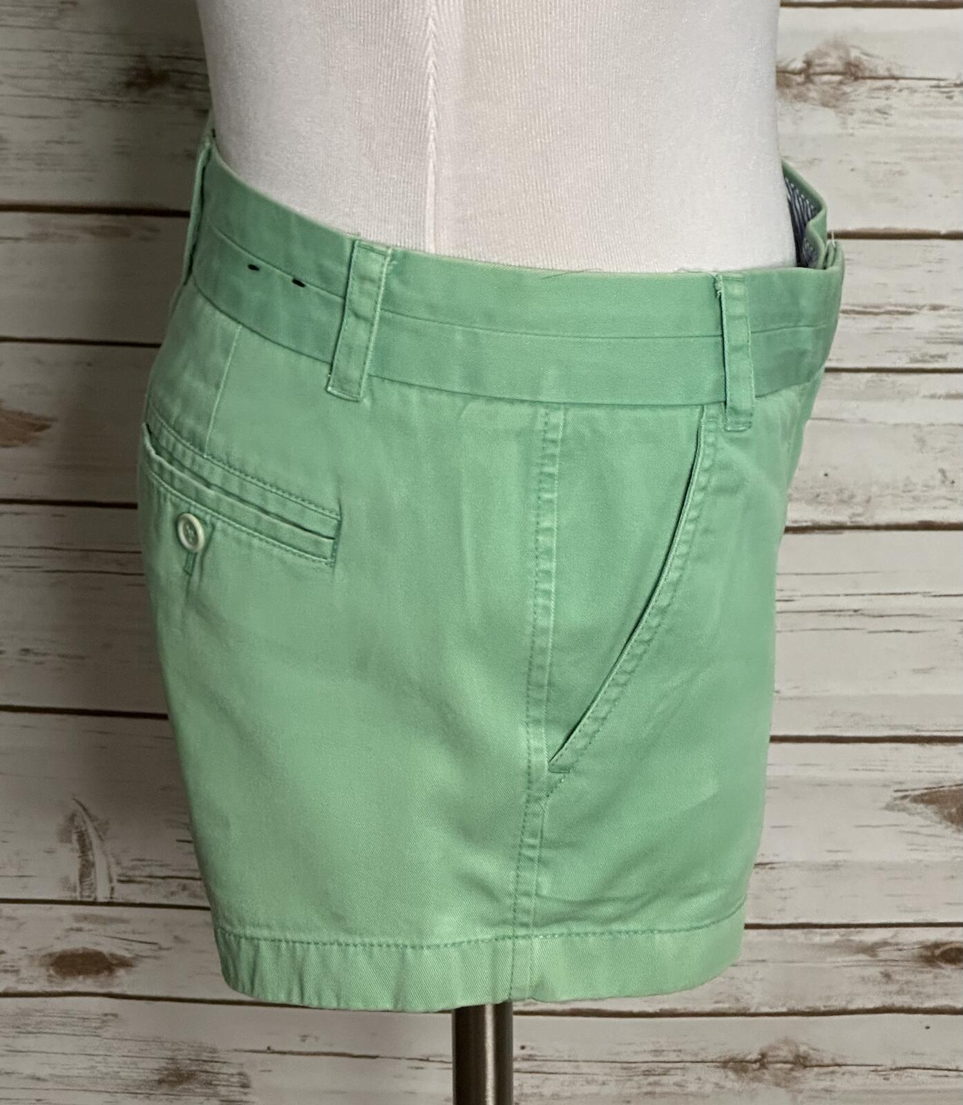 J.Crew Chino classic mint green cotton shorts Size 0 preppy coastal golfcore