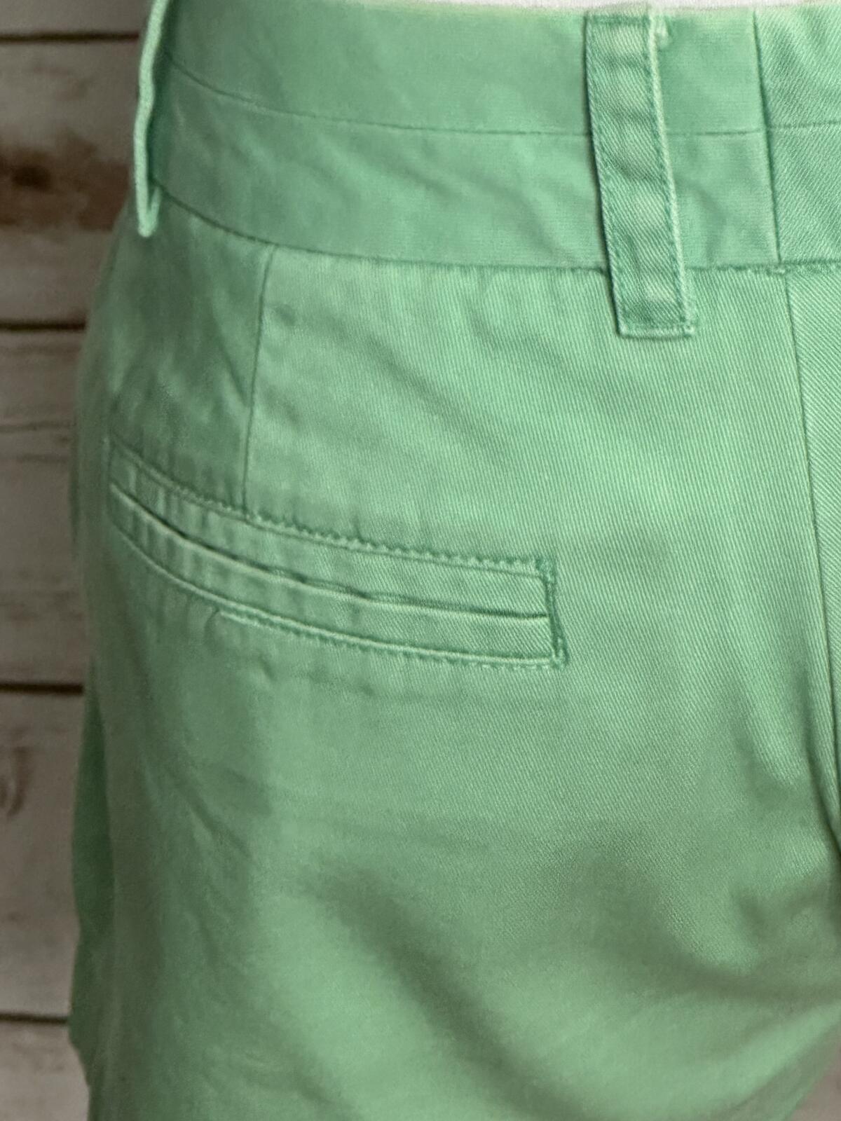 J.Crew Chino classic mint green cotton shorts Size 0 preppy coastal golfcore