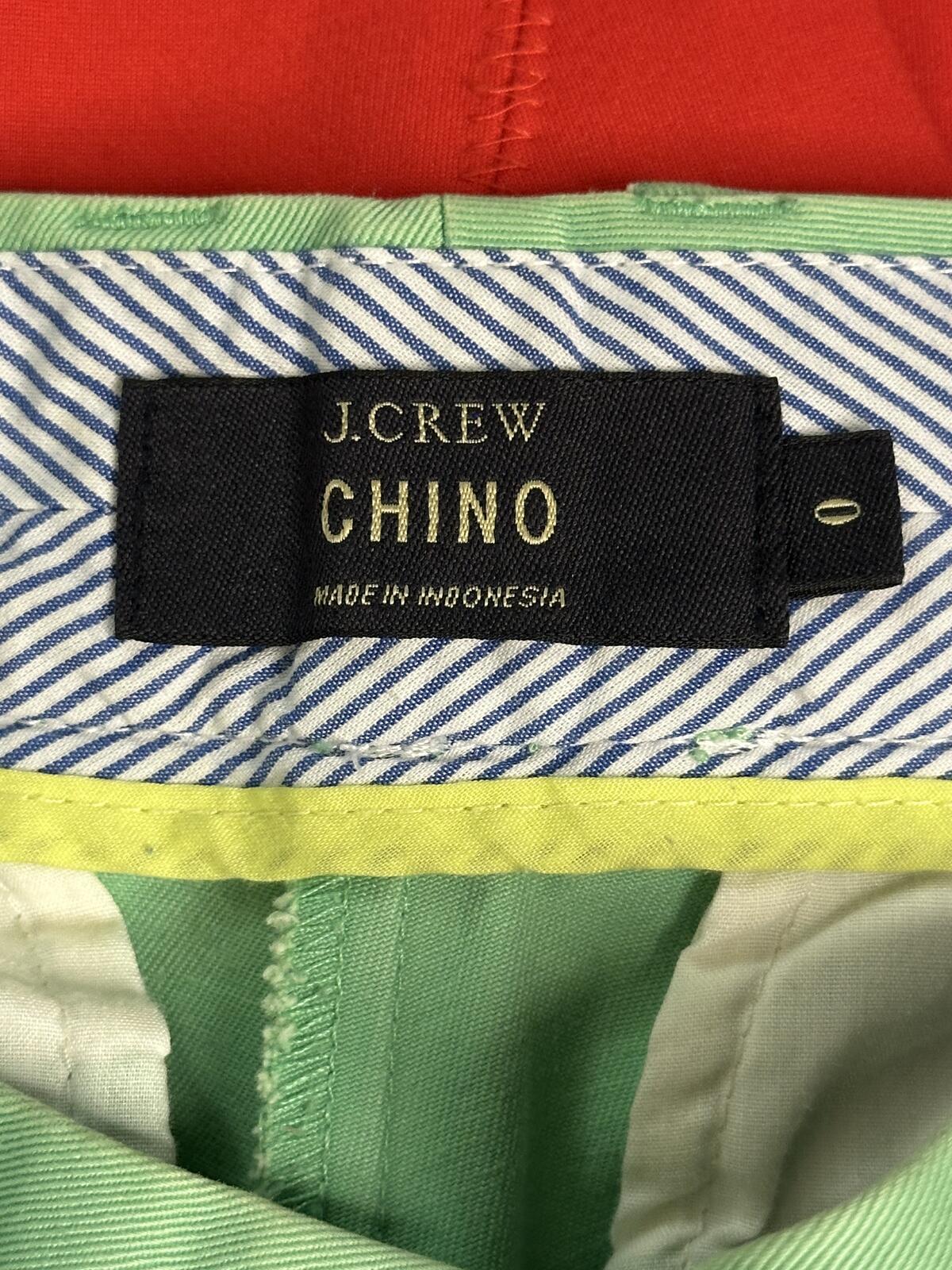 J.Crew Chino classic mint green cotton shorts Size 0 preppy coastal golfcore