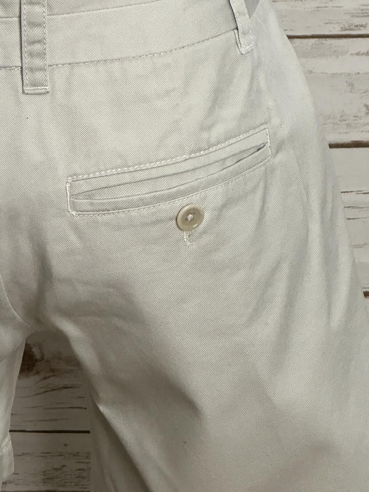 J.Crew Women's stone cotton chino shorts Size 0 relaxed fit classic preppy