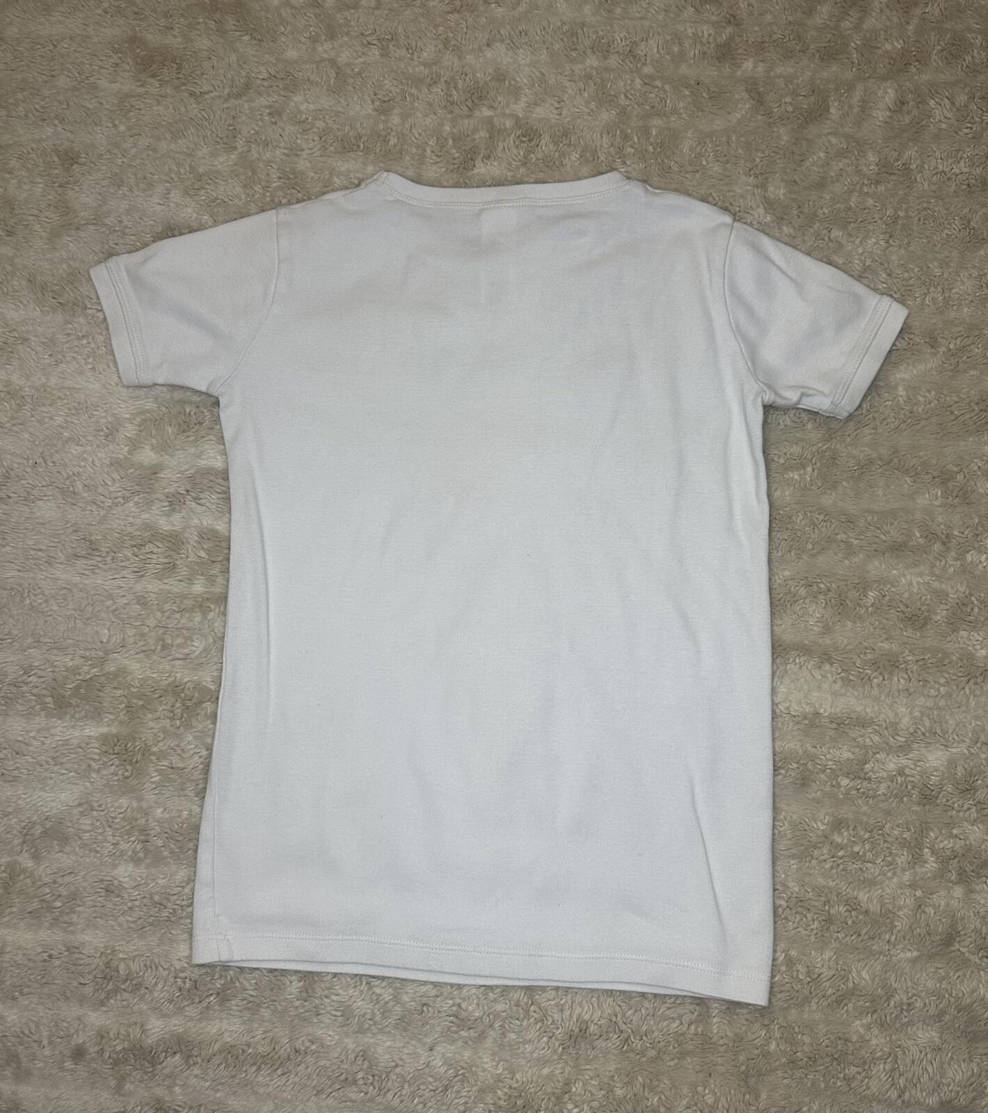 Mini Boden Girl's white cotton short sleeve cherry graphic t-shirt 11Y picnic