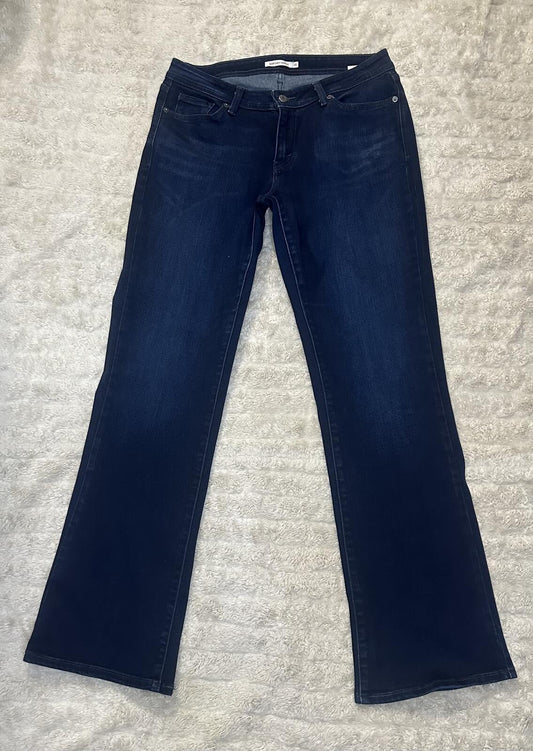 Levi's 529 Curvy Bootcut dark wash stretch denim jeans Size 14 coastal cowgirl