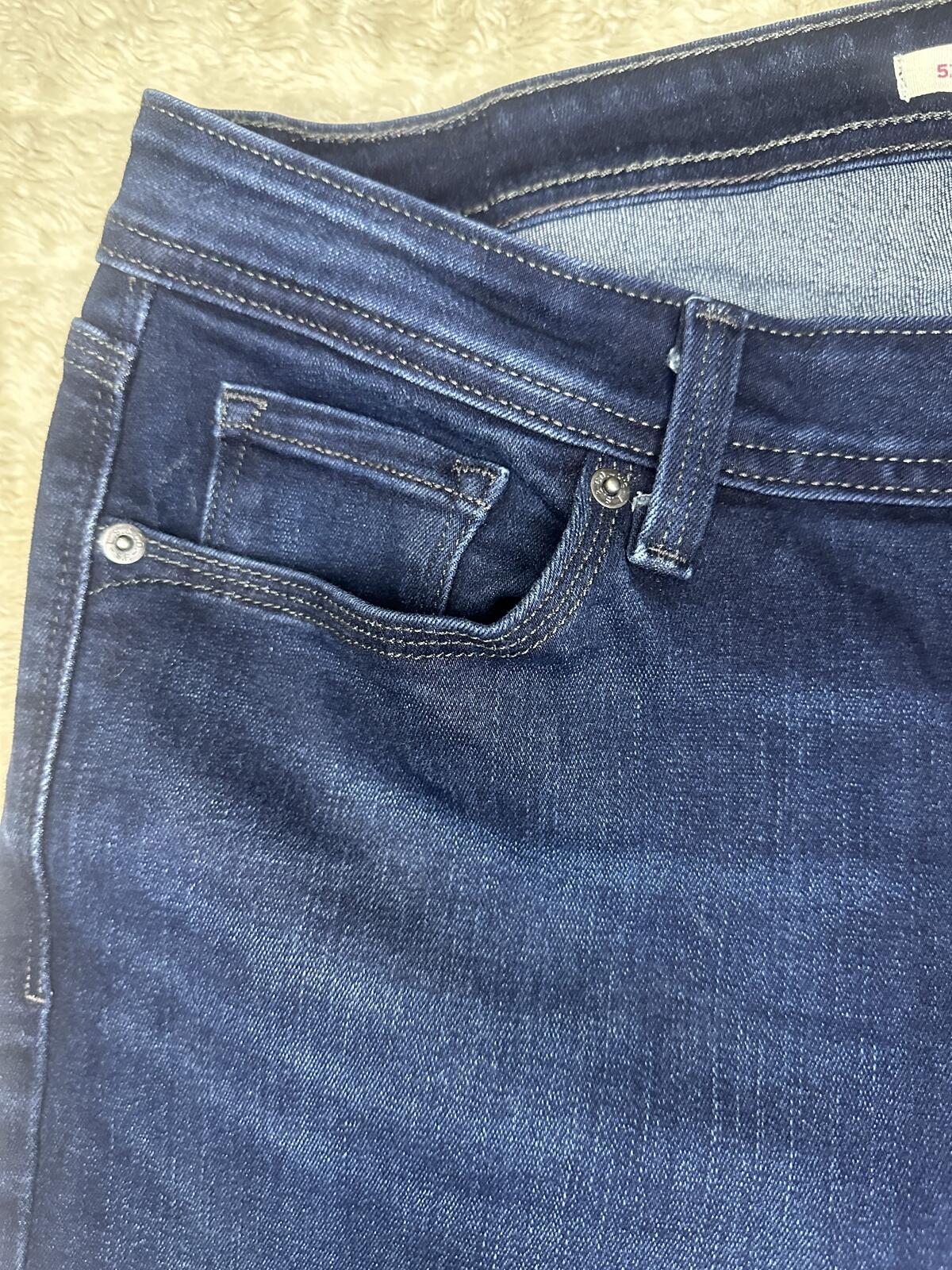 Levi's 529 Curvy Bootcut dark wash stretch denim jeans Size 14 coastal cowgirl