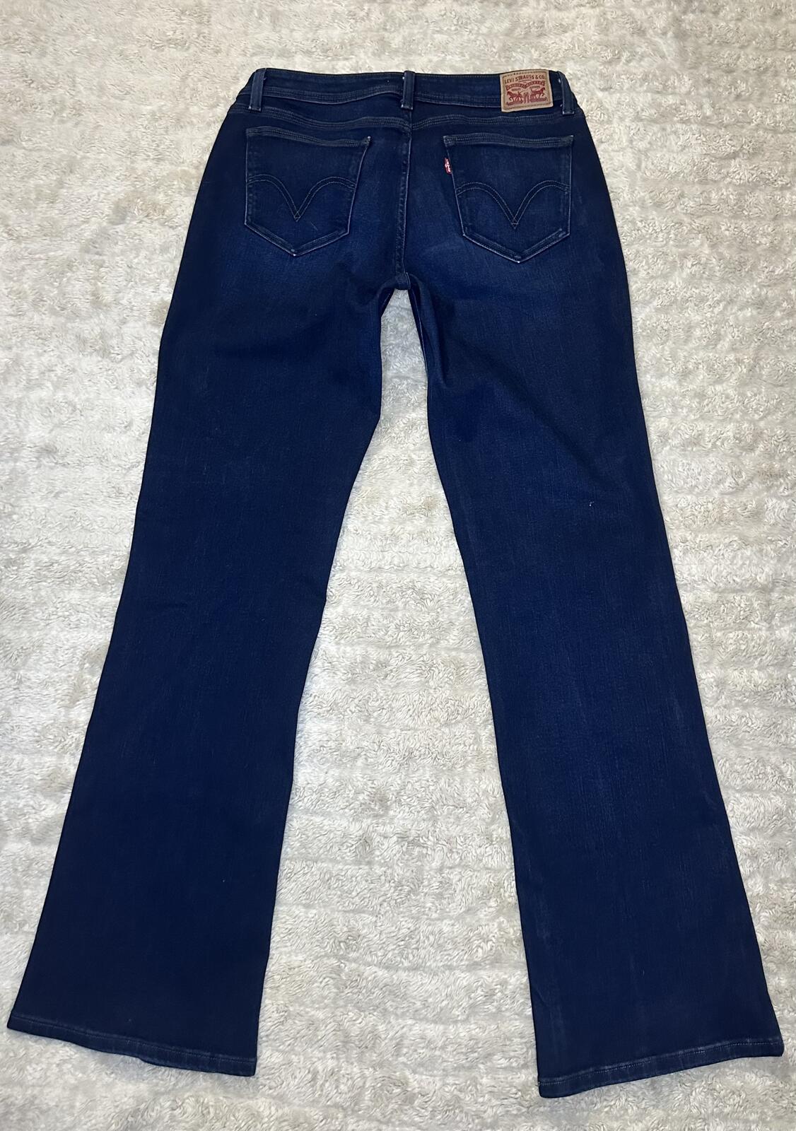 Levi's 529 Curvy Bootcut dark wash stretch denim jeans Size 14 coastal cowgirl