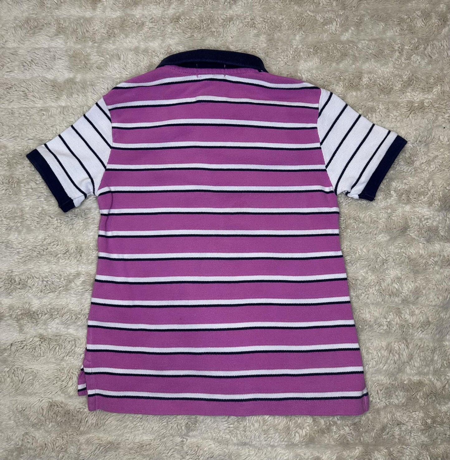 Polo Ralph Lauren Big Pony pink navy white striped polo shirt Size 4/4T preppy