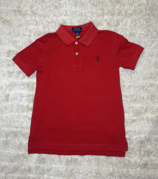 Polo Ralph Lauren red short sleeve polo shirt Size 5 classic preppy