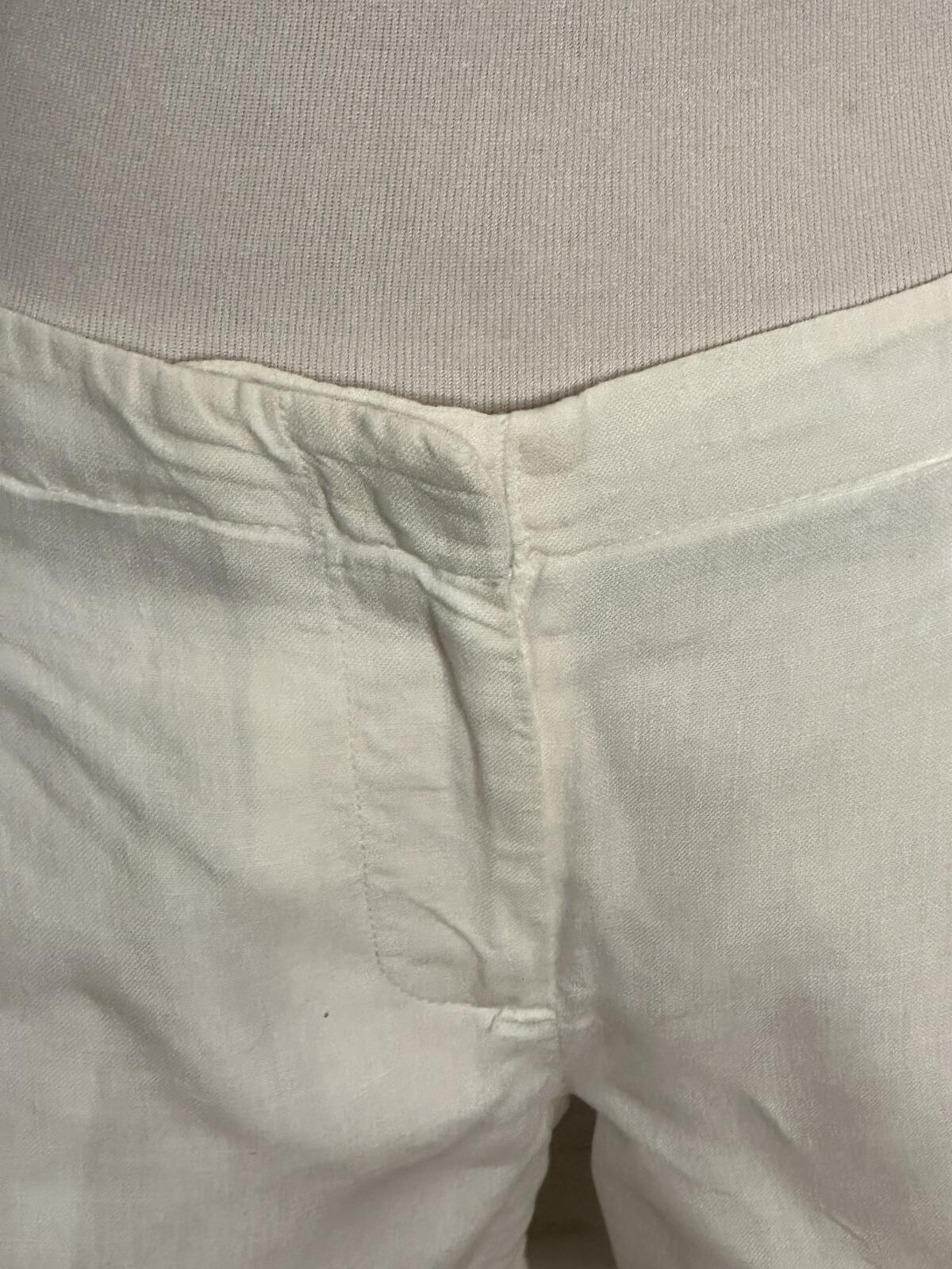 Ann Taylor LOFT white 100% linen tailored shorts Size 2 classic preppy coastal