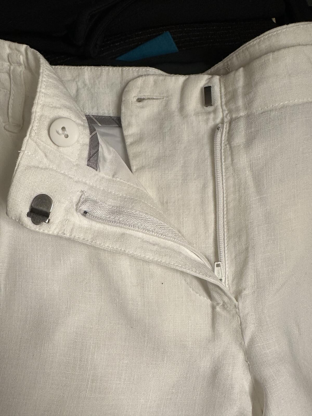 Ann Taylor LOFT white 100% linen tailored shorts Size 2 classic preppy coastal