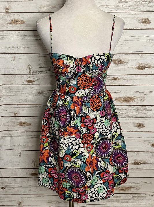 Victoria's Secret Moda International multicolored floral bustier sundress Size 4