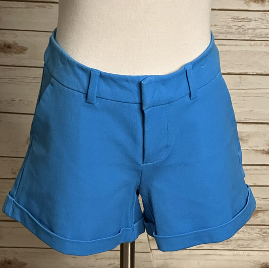 crosby. Harry turquoise blue mid-rise cuffed shorts Size 6 classic tailored