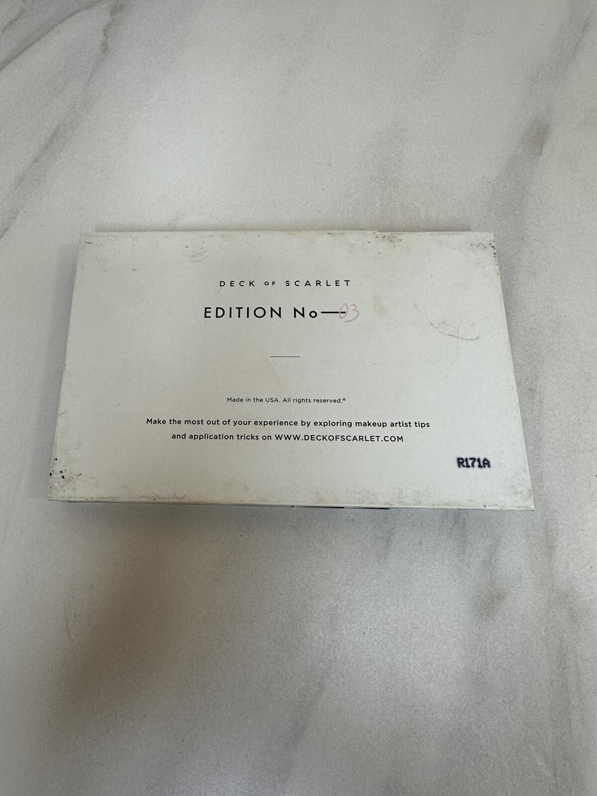 Deck of Scarlet Edition No. 03 makeup palette