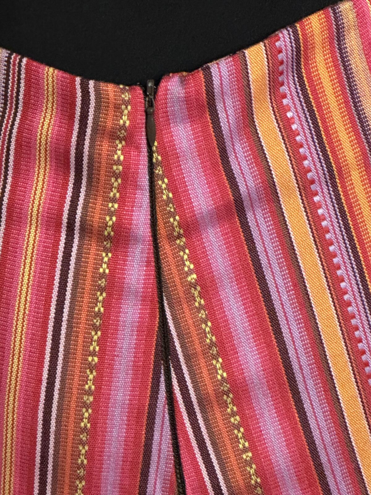 Kaisely multicolored striped woven cotton high-waisted shorts Small boho global