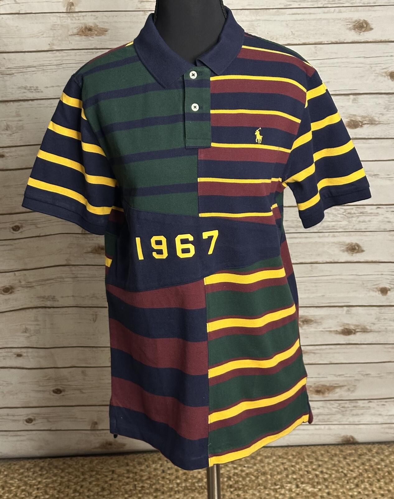 Polo Ralph Lauren 1967 multicolored rugby-inspired polo shirt Youth XL (18-20)