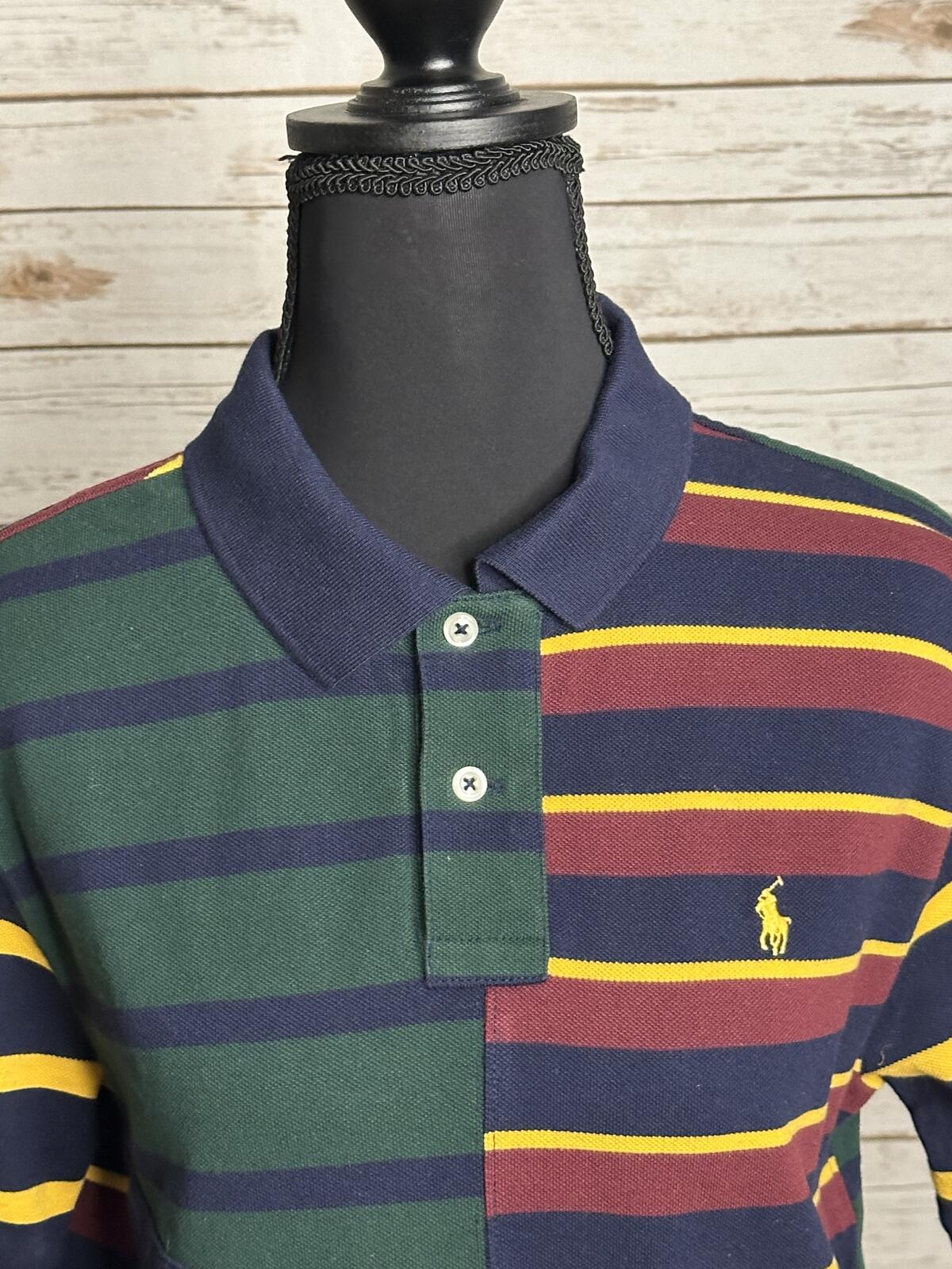 Polo Ralph Lauren 1967 multicolored rugby-inspired polo shirt Youth XL (18-20)