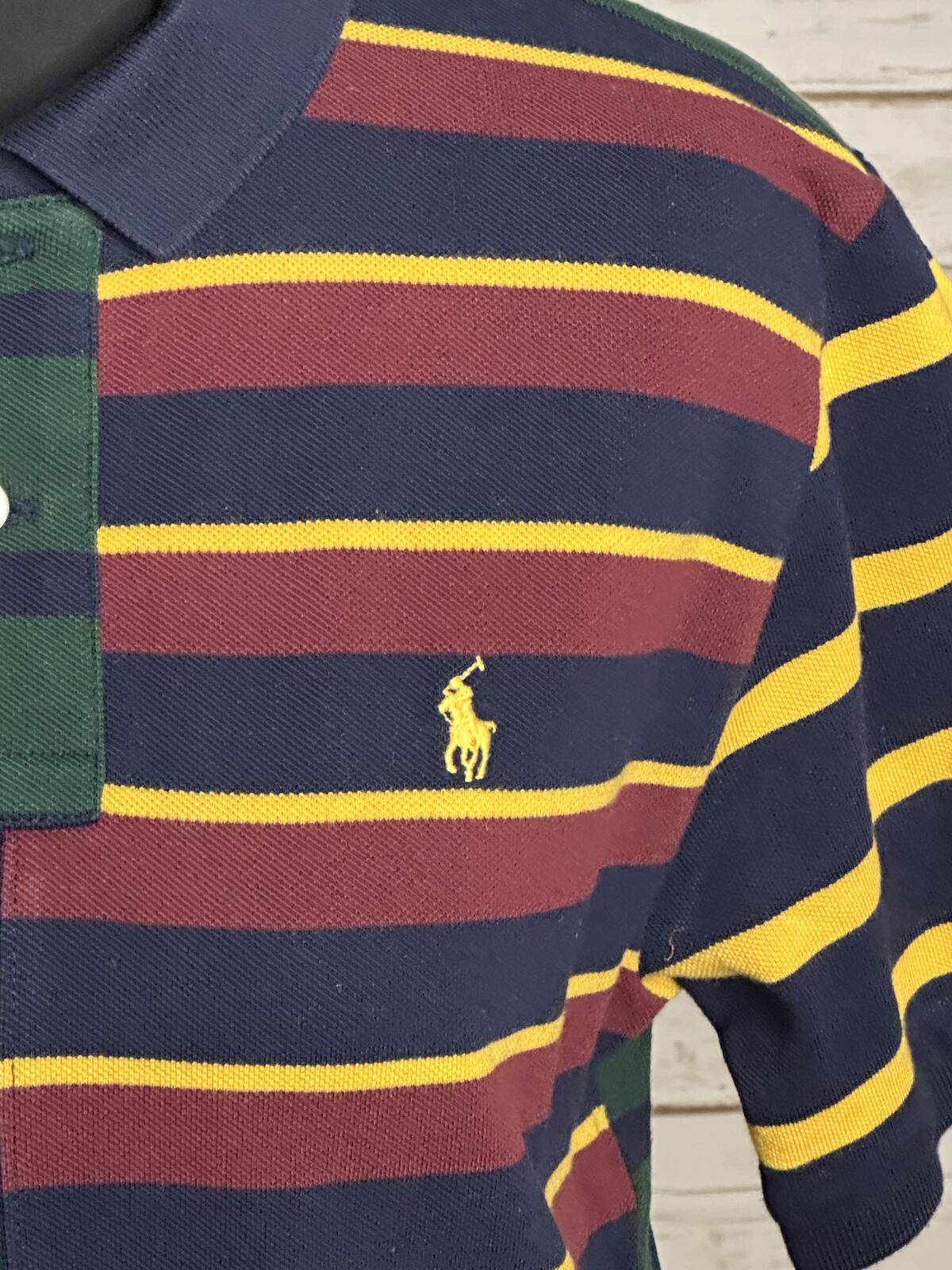 Polo Ralph Lauren 1967 multicolored rugby-inspired polo shirt Youth XL (18-20)
