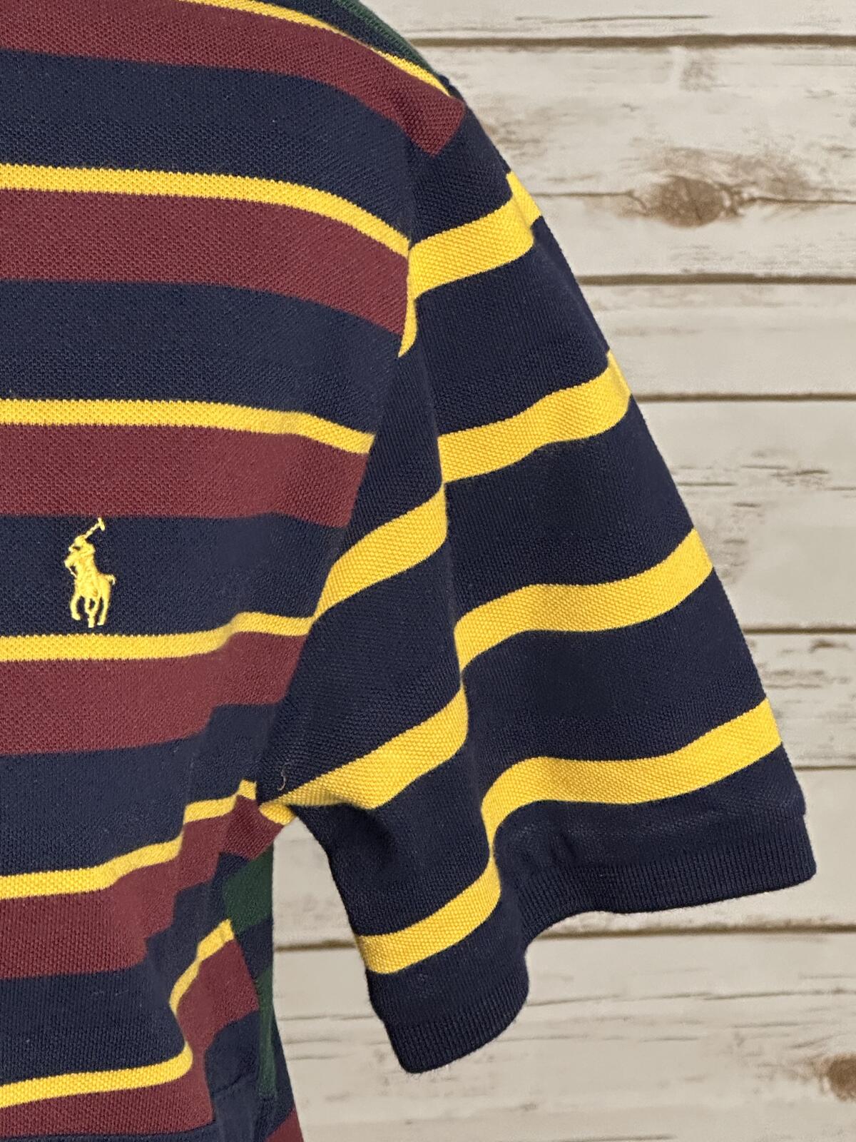 Polo Ralph Lauren 1967 multicolored rugby-inspired polo shirt Youth XL (18-20)