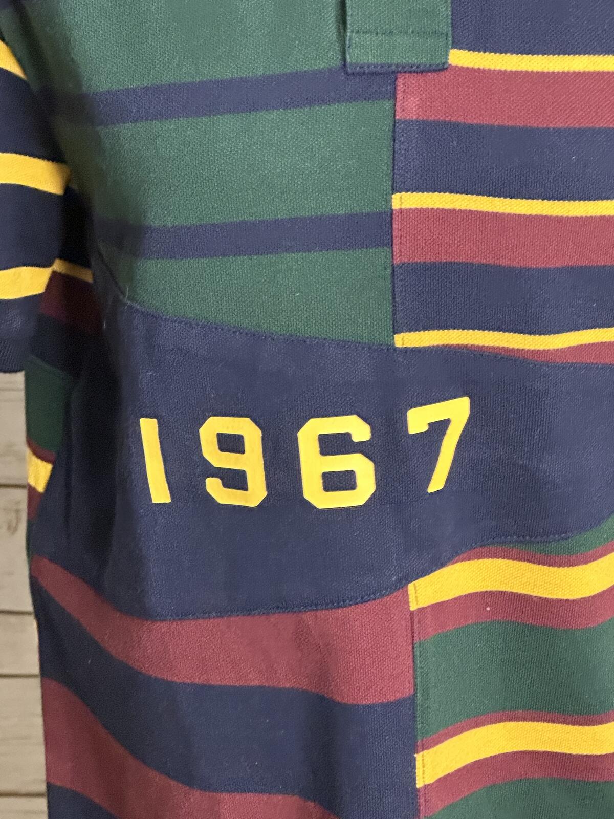 Polo Ralph Lauren 1967 multicolored rugby-inspired polo shirt Youth XL (18-20)