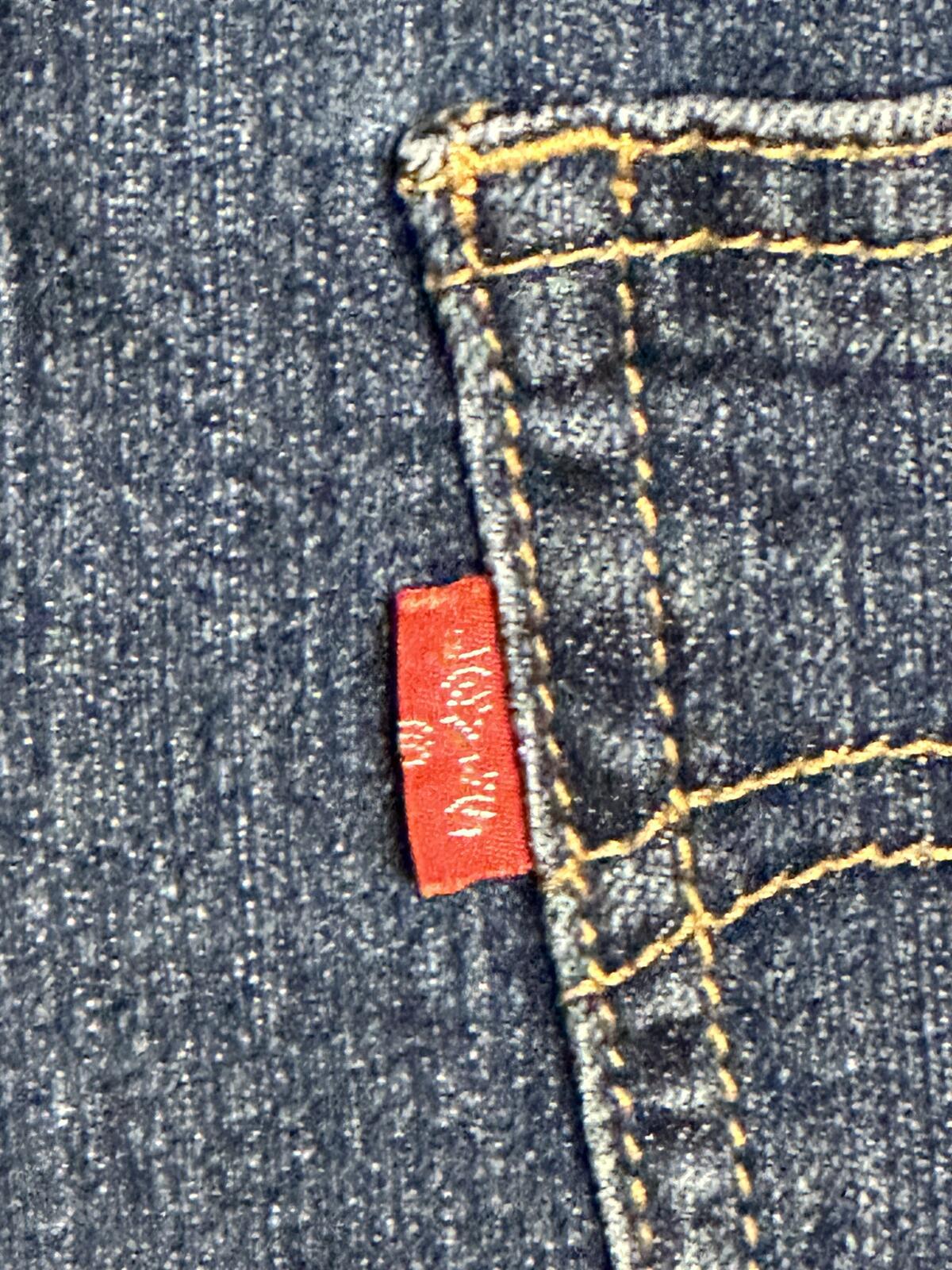 Levi's Jumper medium wash denim jean pinafore/overall mini dress Large/12-13Y
