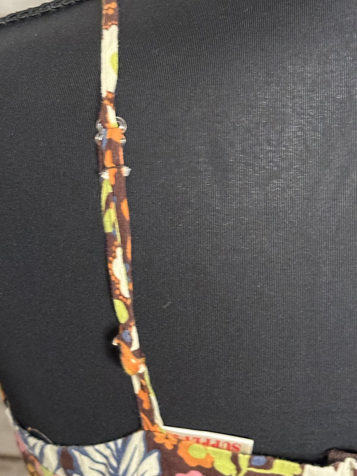 Mossimo Supply Co multicolored floral cotton empire waist maxi dress boho 70s