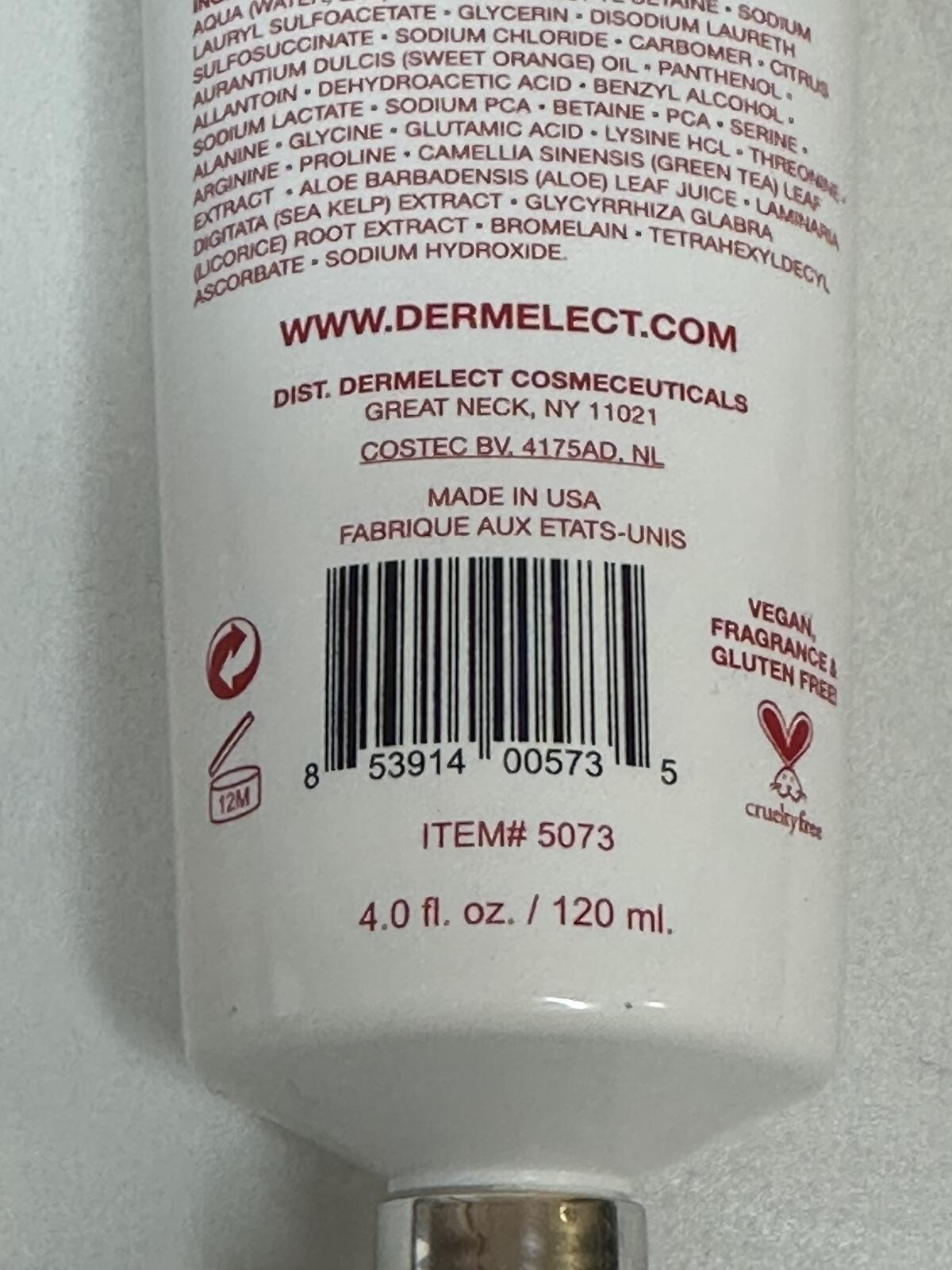 Dermelect Rapid Repair Daily Amino gel cleanser 4 fl oz