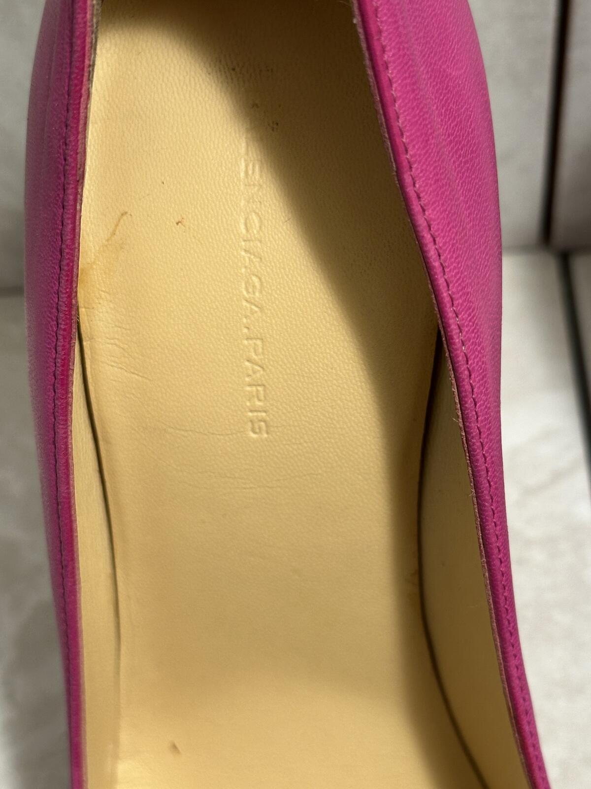 Balenciaga pink leather pointed toe stiletto heel Size 38/US 8 Made in Italy