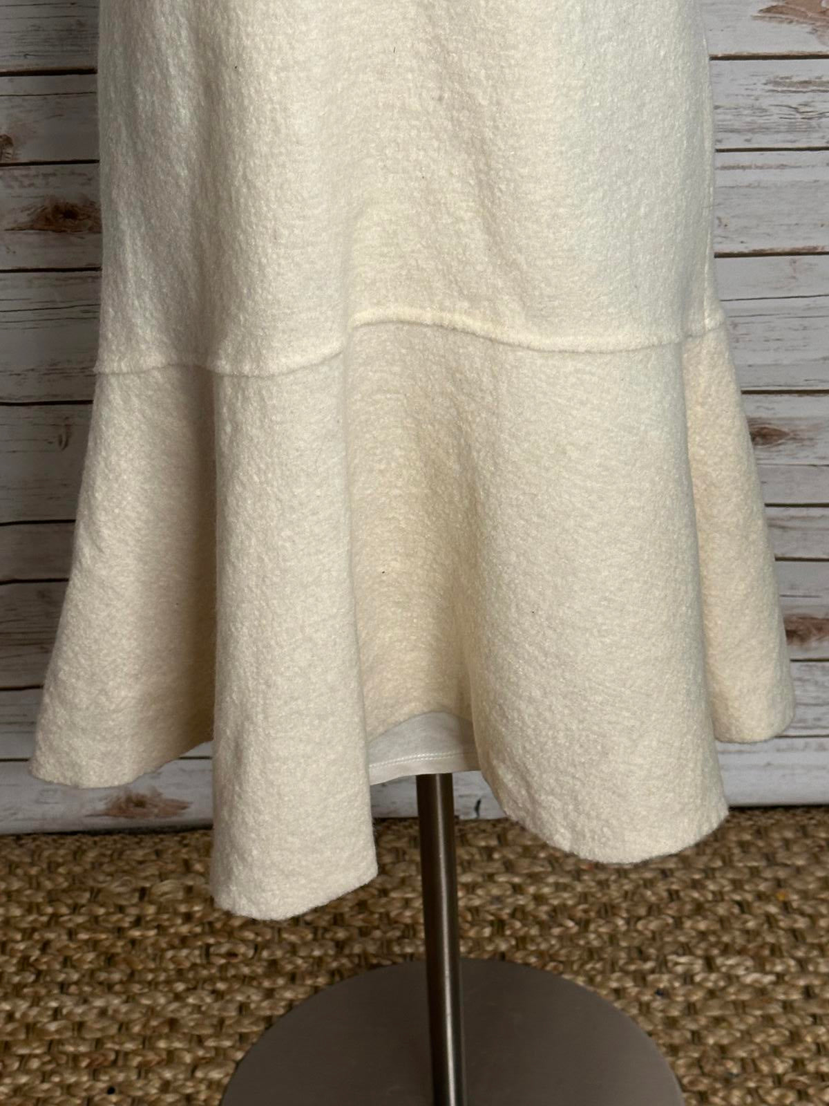 Anthropologie Knitted & Knotted cream wool sleeveless drop waist dress Small