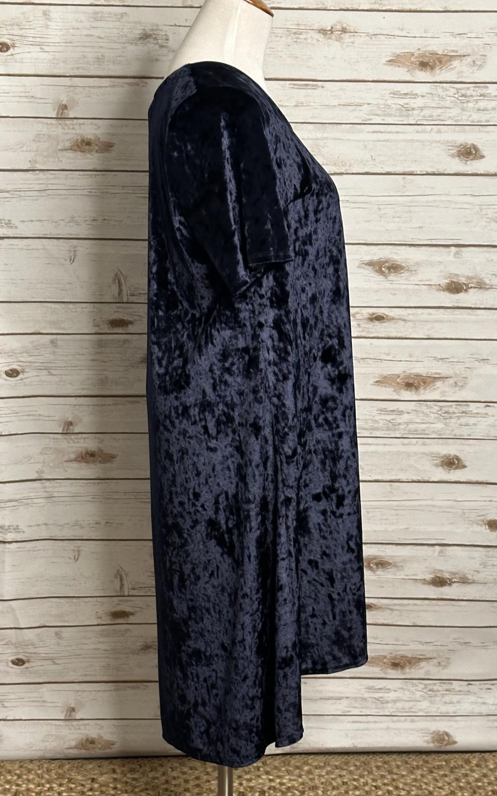 Westport 1962 navy crushed velvet whimsigoth dark fairy swing/A-line dress Large