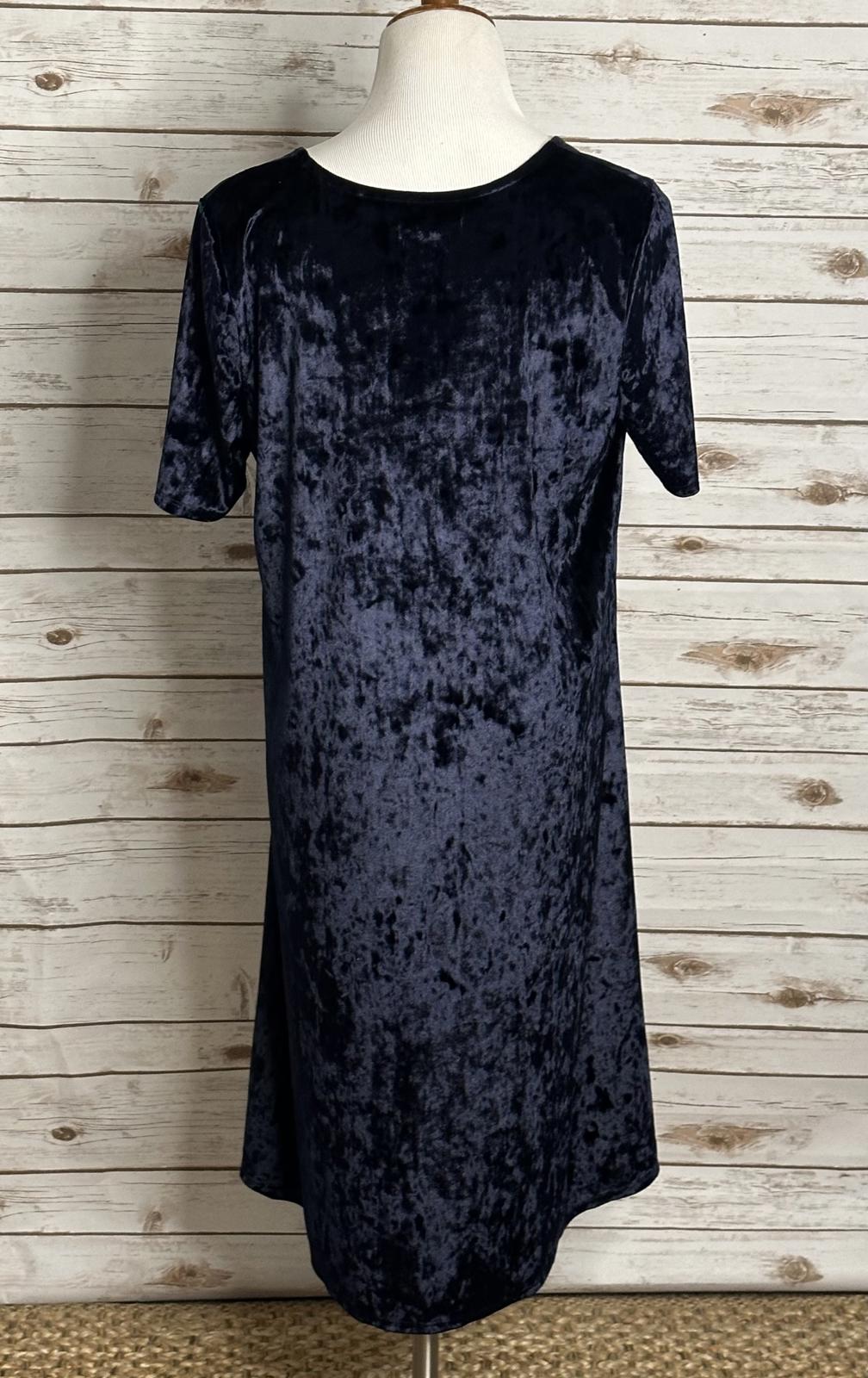 Westport 1962 navy crushed velvet whimsigoth dark fairy swing/A-line dress Large