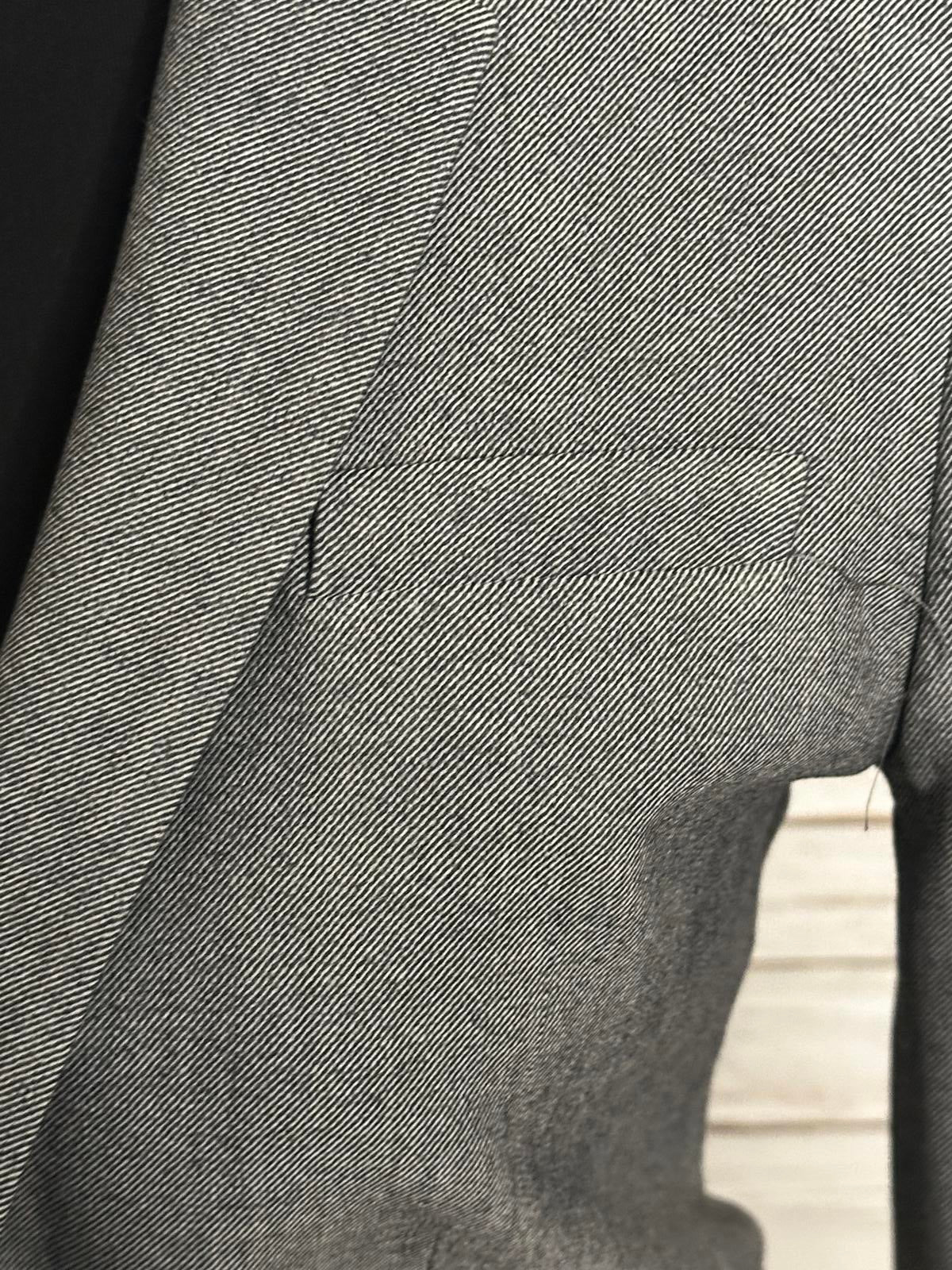 Banana Republic classic corpcore heather grey wool single-breasted blazer Size 0