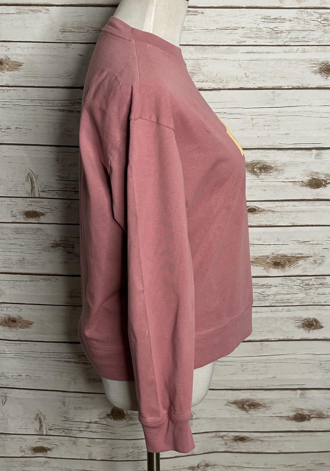 Nike activewear faded pink crewneck logo spellout long sleeve sweatshirt Size M