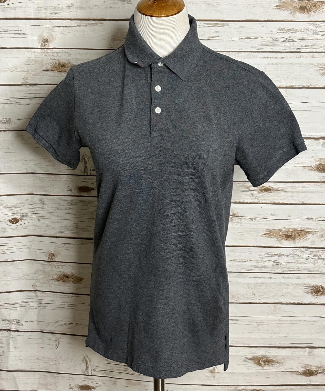 Bonobos Slim Fit classic preppy grey cotton short sleeve polo shirt Size Small