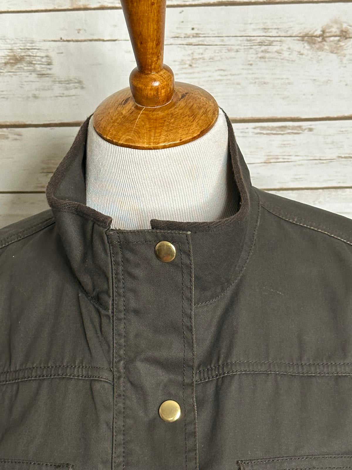 J.Crew olive green cotton relaxed boyfriend utility/field jacket Size Medium