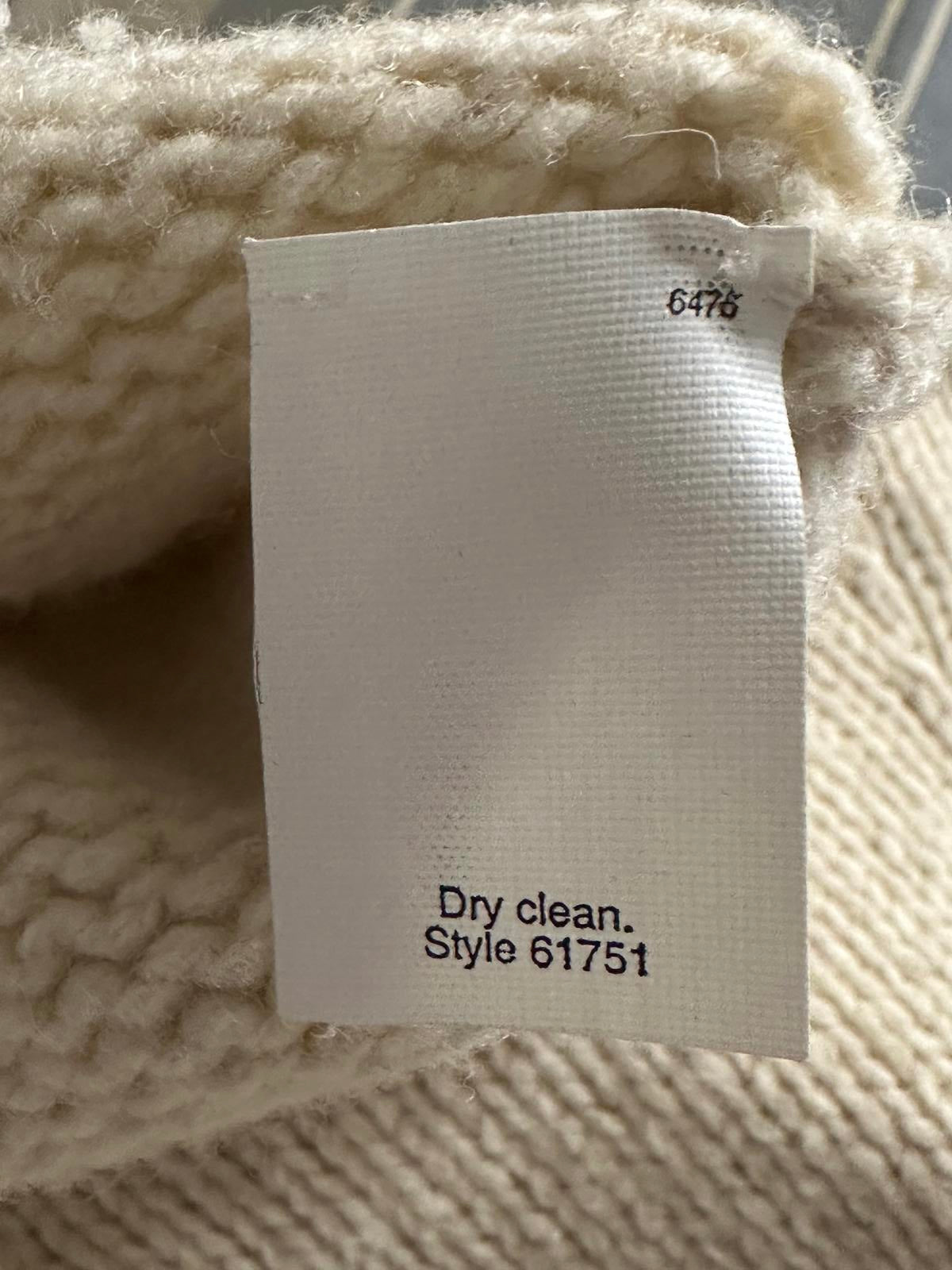 J.Crew classic cream lambswool long sleeve w/ elbow patch V-neck sweater Medium