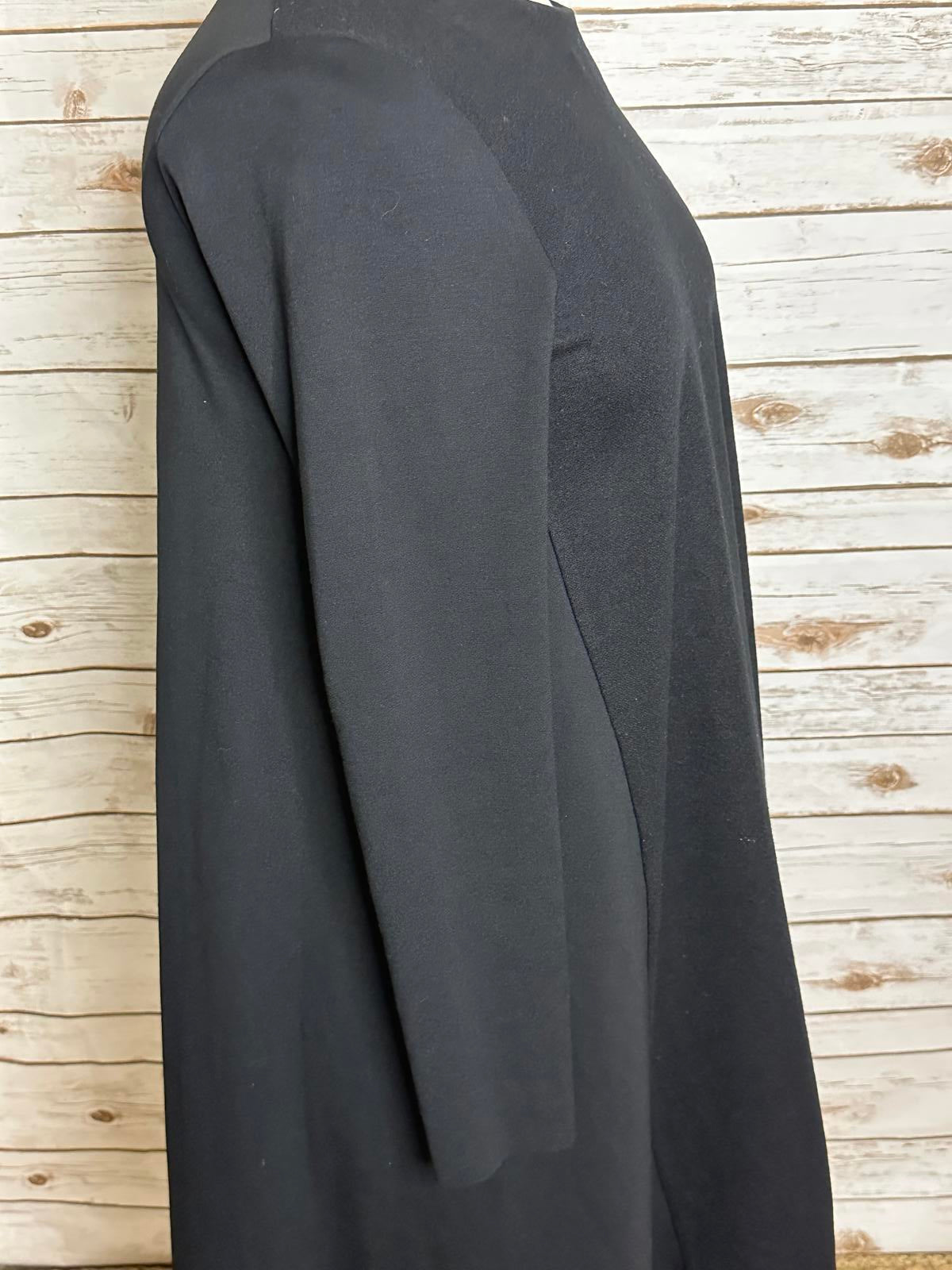 COS modern classic minimalism black long sleeve knit swing/A-line dress Large
