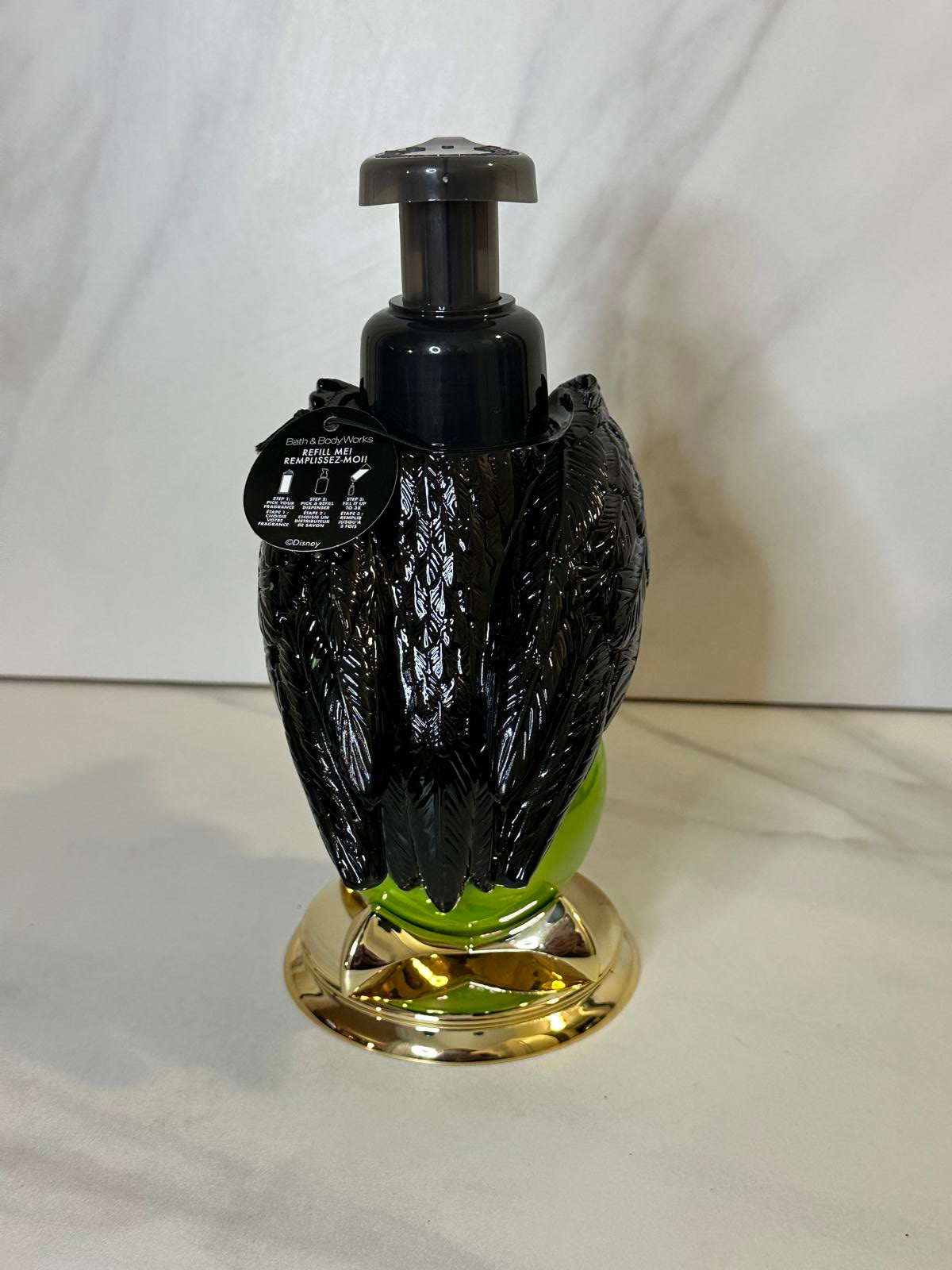 Bath & Body Works Disney Villains Maleficent Diablo Raven foaming soap dispenser