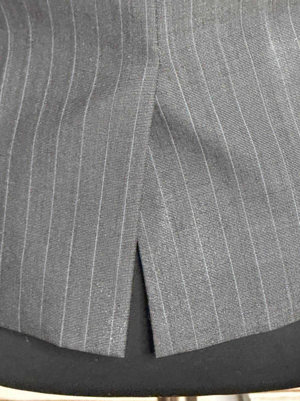 Ann Taylor Italian classic grey/lt blue wool tailored single breasted blazer 2P