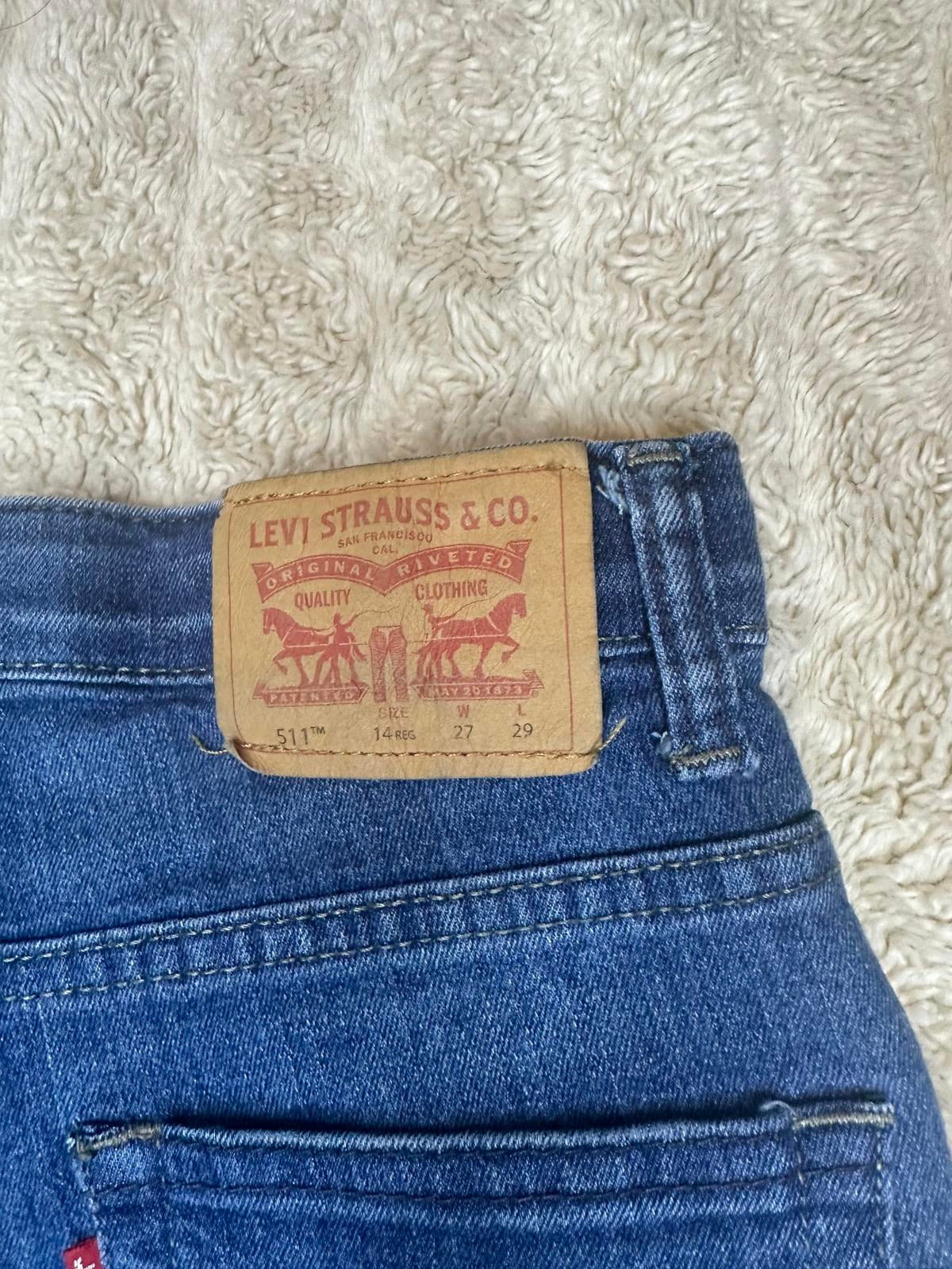 Levi's 511 jeans (27x29) denim medium wash slim fit classic vintage-inspired