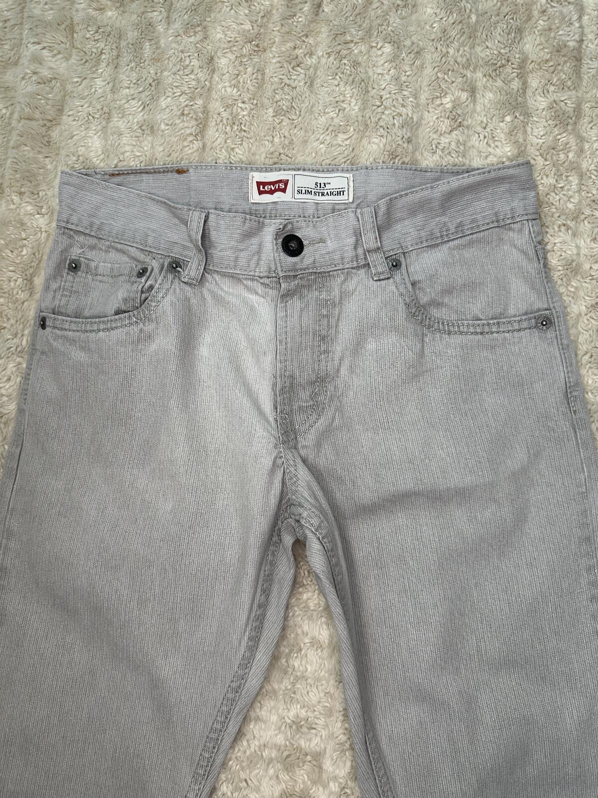 Levi's Slim Straight denim jeans 27x27/14 Reg grey modern classic minimalism