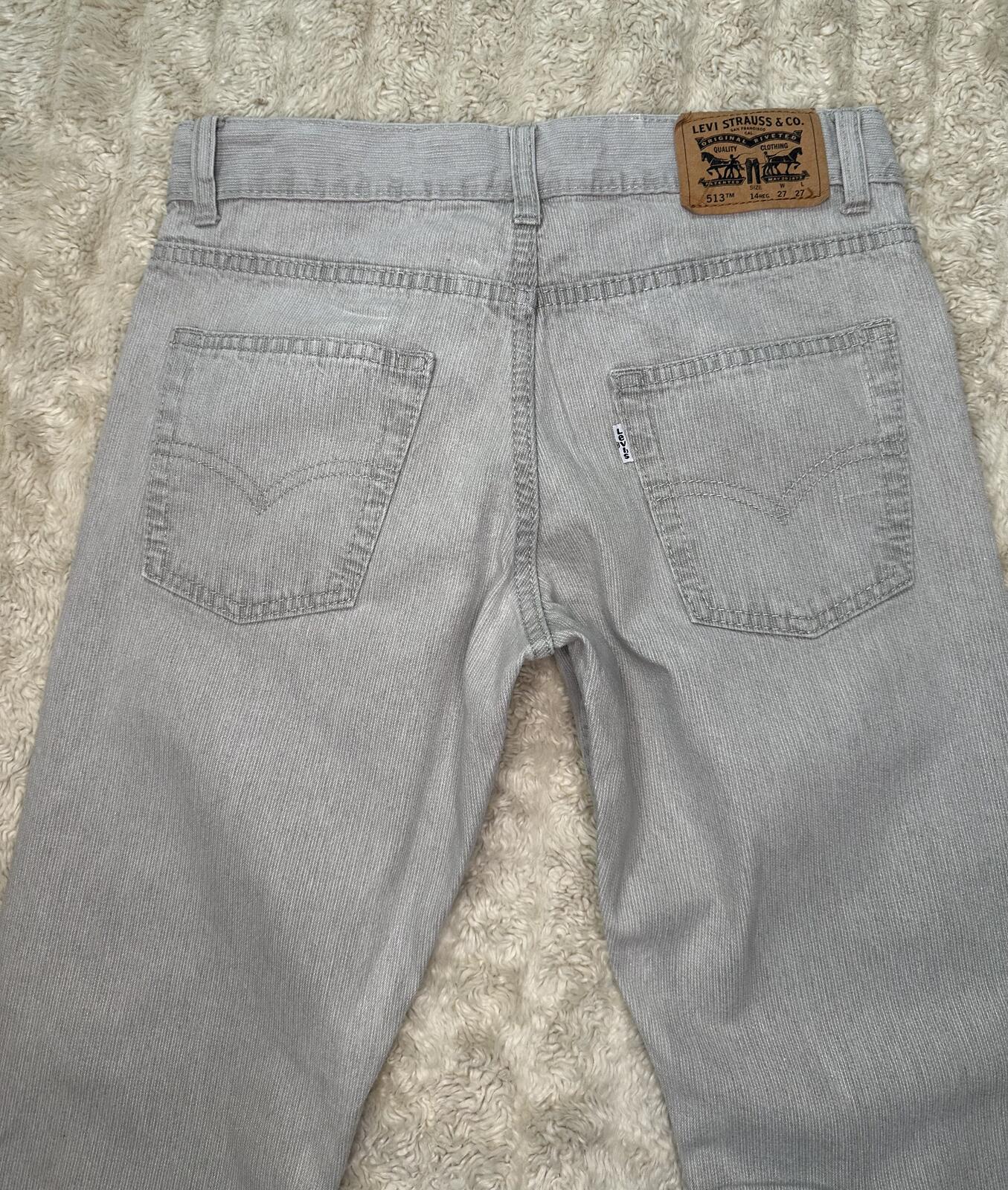 Levi's Slim Straight denim jeans 27x27/14 Reg grey modern classic minimalism