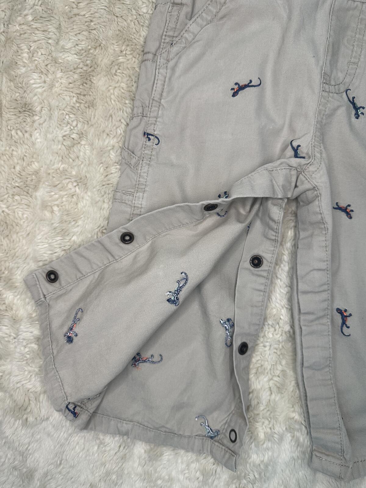 OshKosh B'gosh VestBak unisex khaki overalls 18M cotton embroidered classic