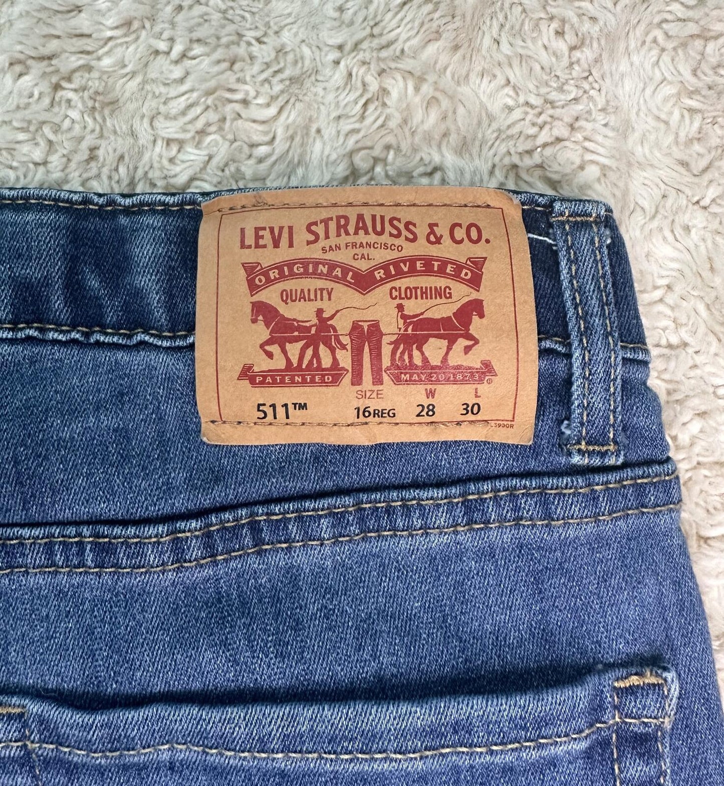 Levi's 511 Slim Fit jeans 28x30 medium wash stretch denim classic
