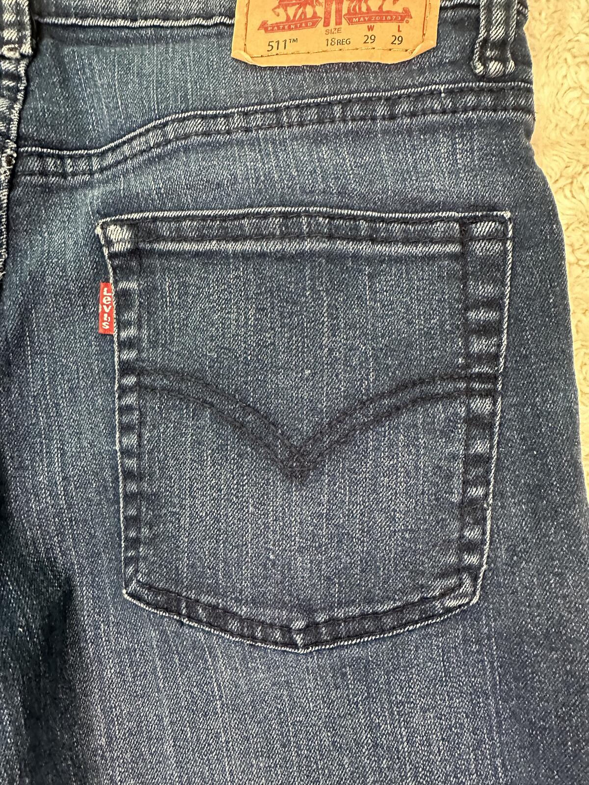 Levi's Unisex denim jeans 18 Reg (29x29) denim blue medium wash Slim fit classic