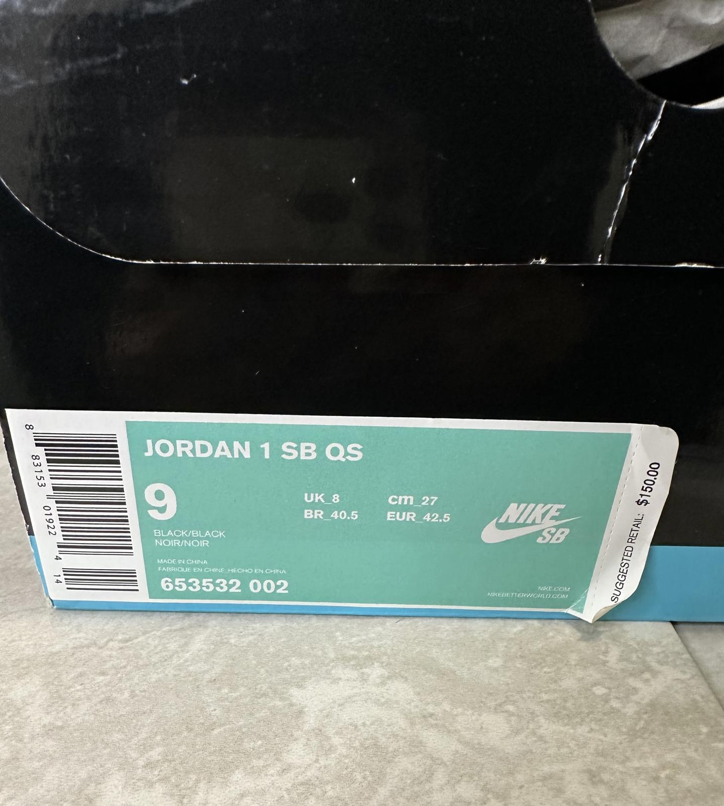 Nike SB Air Jordan 1 QS black red blue Craig Stecyk/Lance Mountain 2014 Size 9