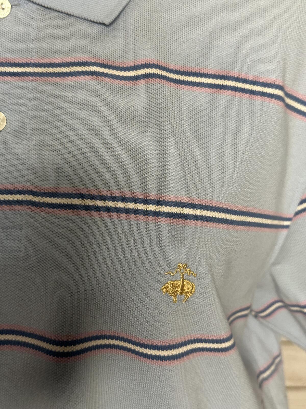 Brooks Brothers blue short sleeves Original Fit Performance polo shirt Medium