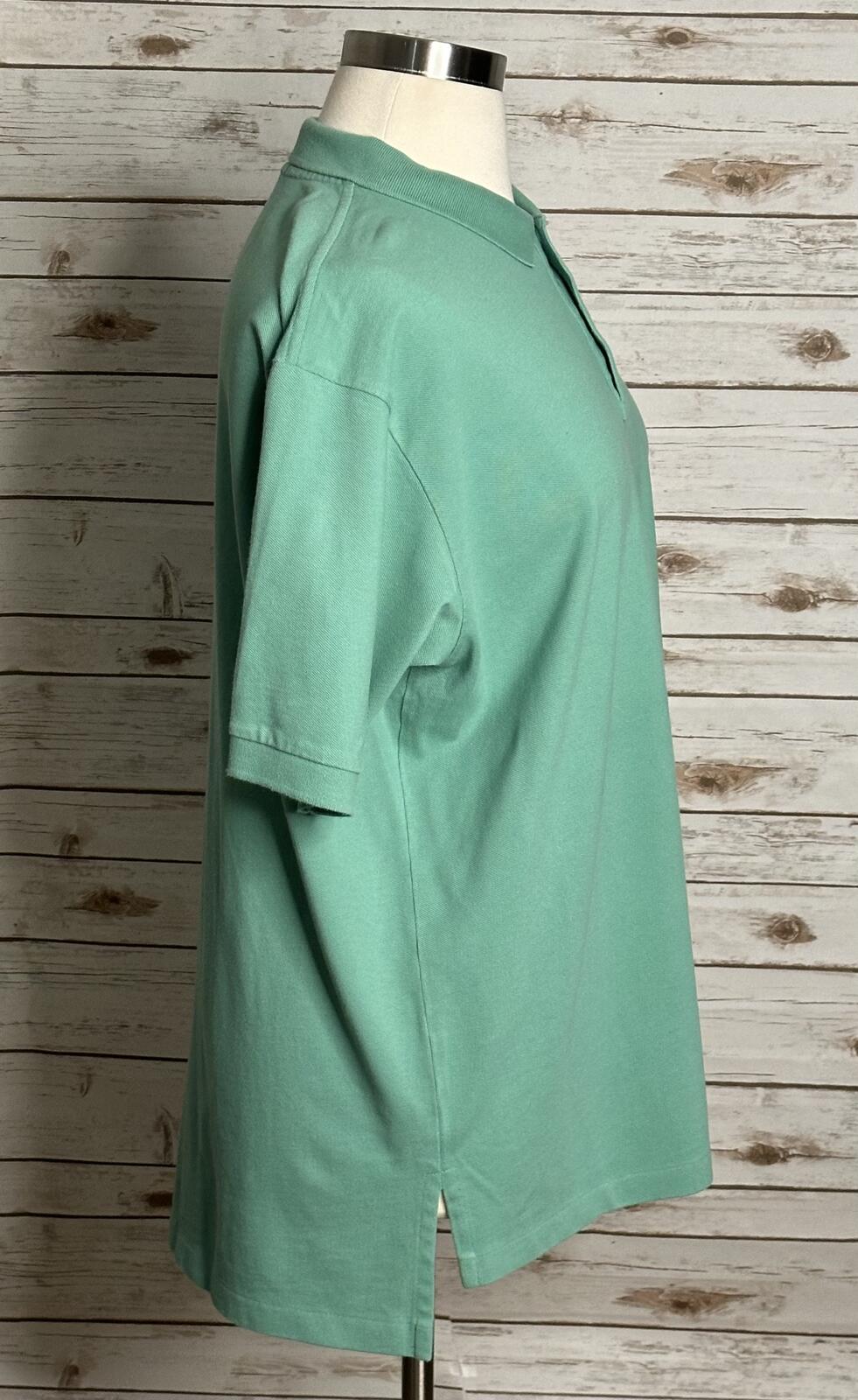 Polo Ralph Lauren mint green cotton short sleeve polo shirt XXL Y2K preppy golf