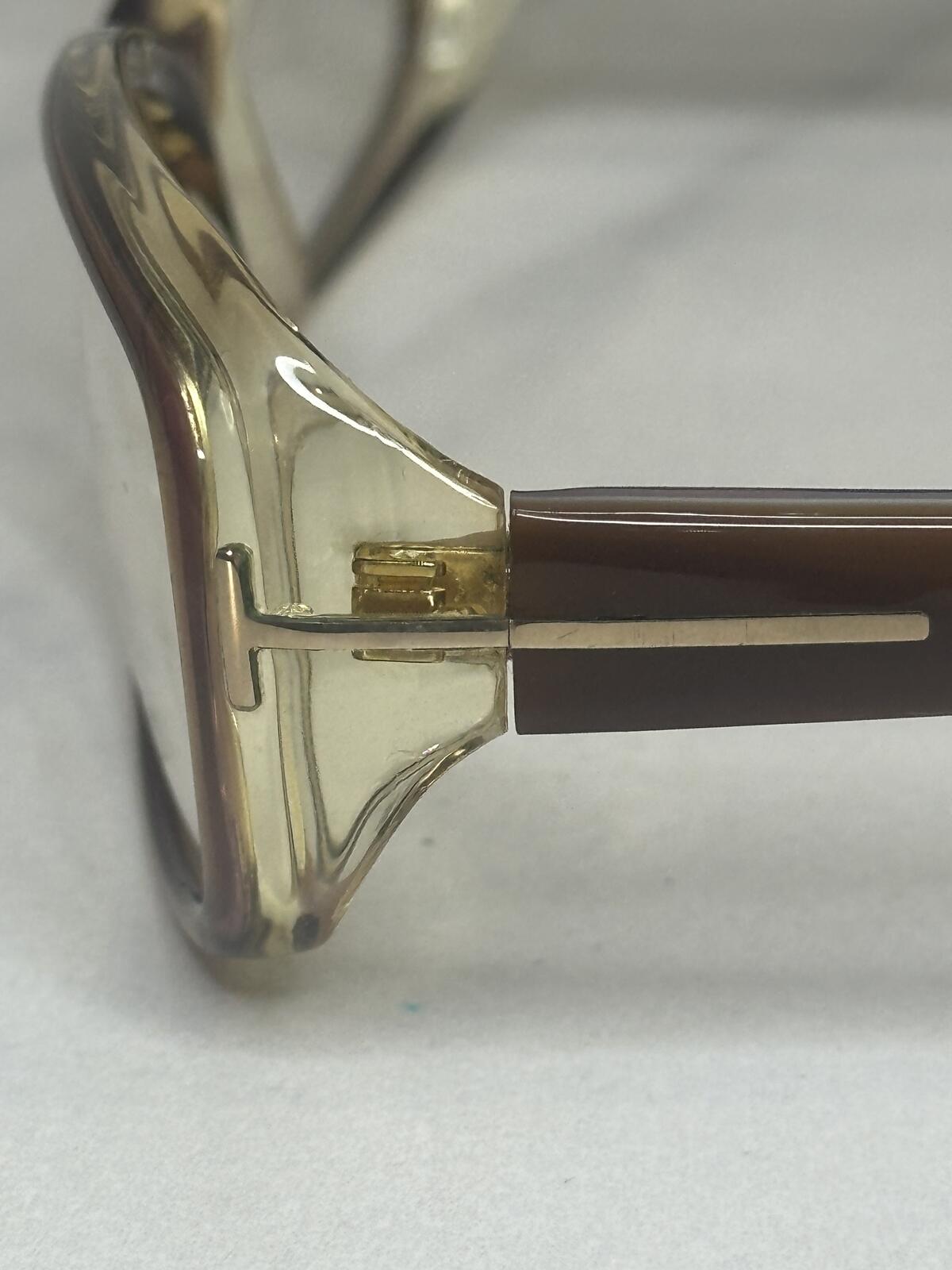 Tom Ford Women's brown lilac rectangular eyeglasses 54-16-135 w/ hard case